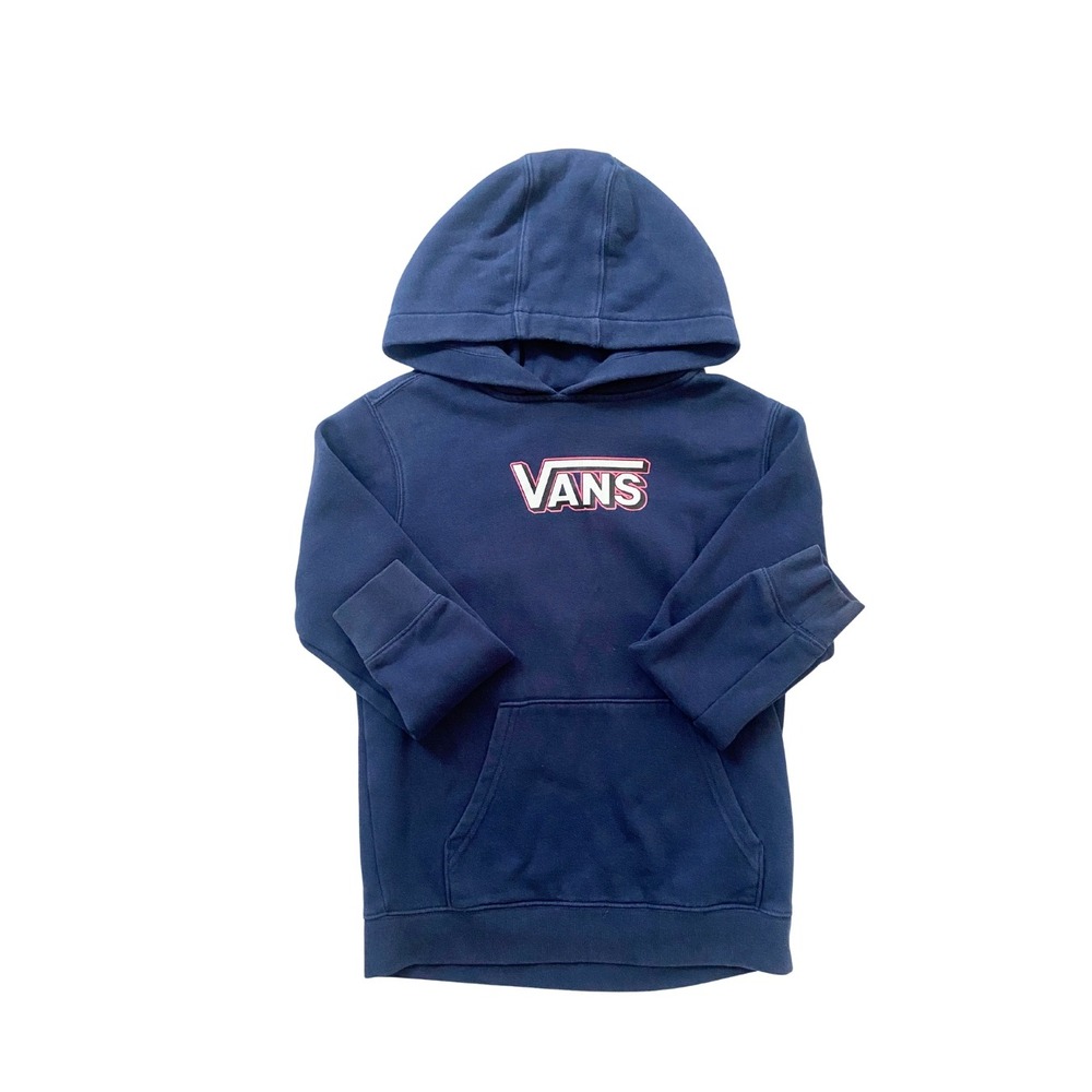 Vans Pullover Hoodie Graphic Logo Front & Back Kids Size Small Youth